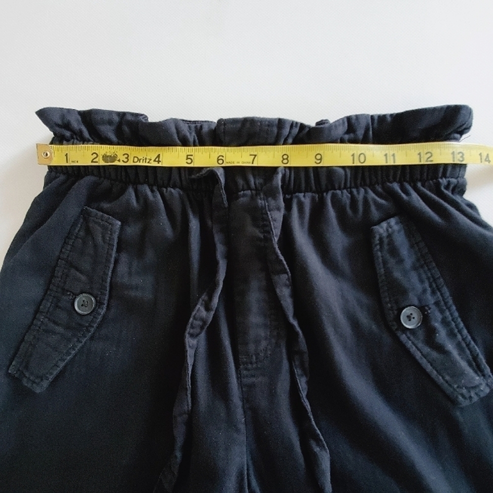 7187 * LOFT Outlet High Rise Straight Leg Cotton Pants Black Size XS - Picture 9 of 11